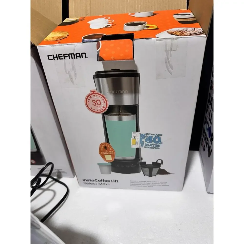 Chefman InstaCoffee Lift Select Max+ Single Serve Pod & Ground Coffee Maker